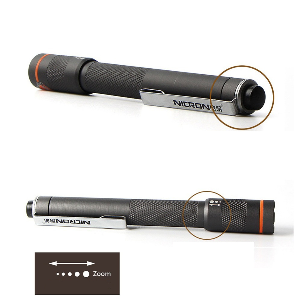 Nicron B22 High CRI Color Match Focus Pen Style Flashlight